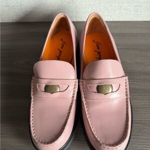 Never worn-Free People Pink Slip-On Loafers